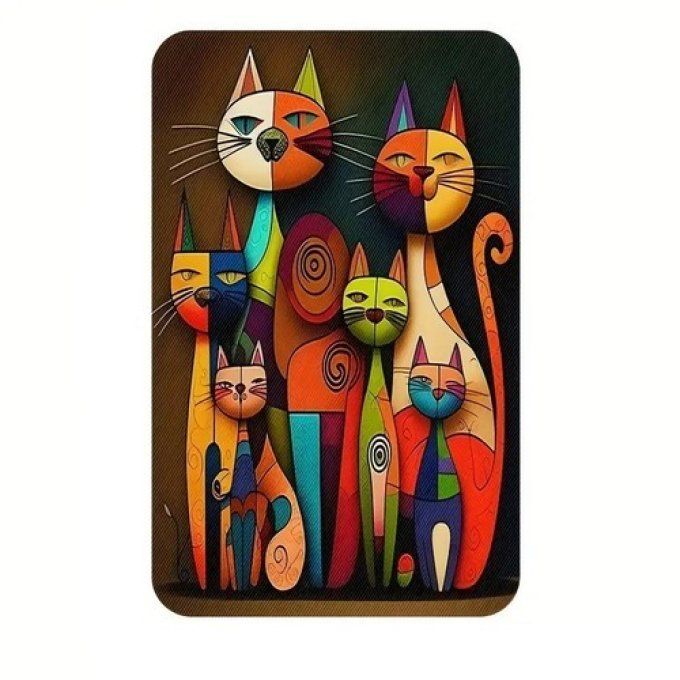 Plaque aimant design chats 