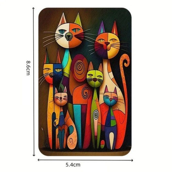 Plaque aimant design chats 