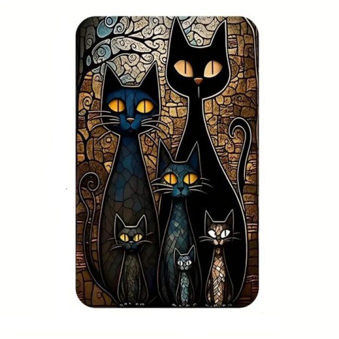 Plaque aimant design chats 