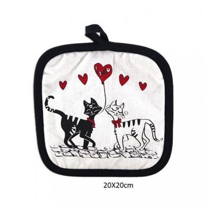 Manique de cuisine chats amoureux collection choupy