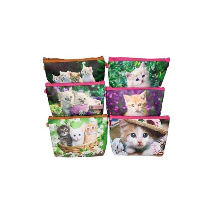 Sac pochette petits chats en photo