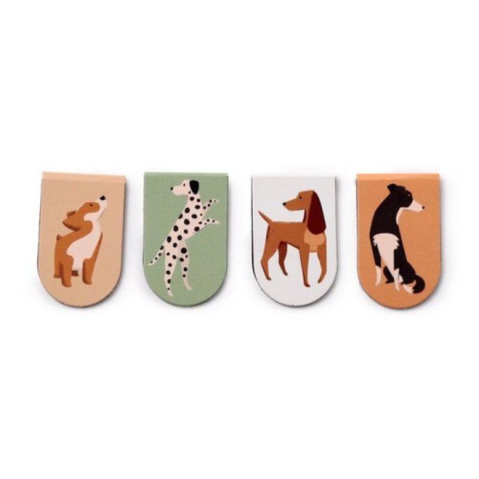 Lot de 4 Marques-page Magnétiques Chiens - Barks