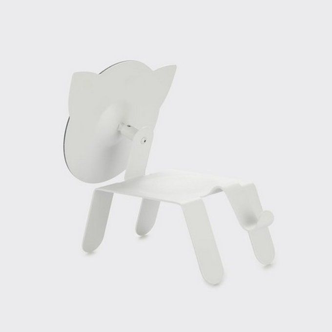 Miroir de table couleur blanc En forme de chat