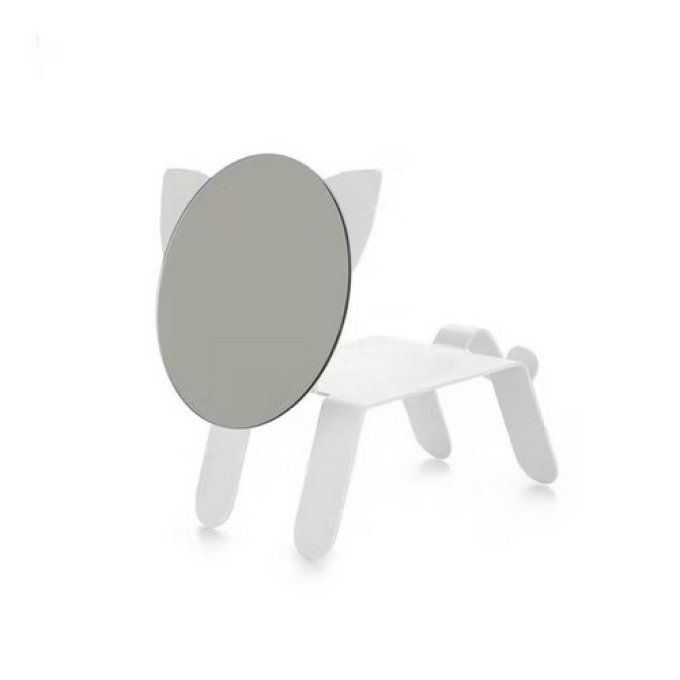 Miroir de table couleur blanc En forme de chat