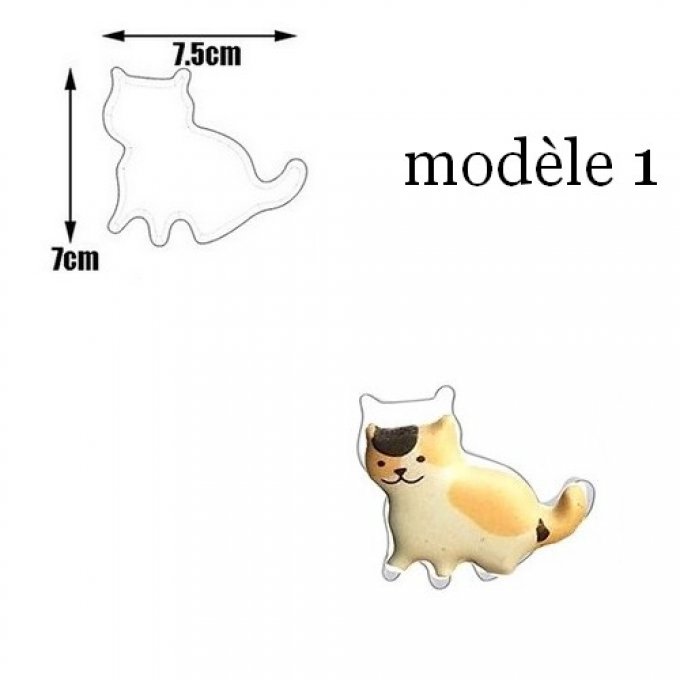 Moule emporte pièce petit chat différents modèles 