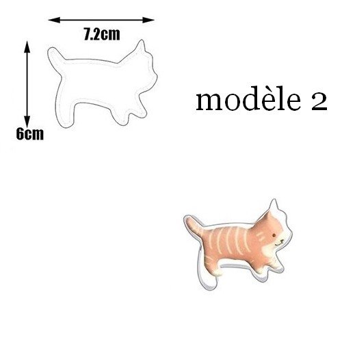 Moule emporte pièce petit chat différents modèles 