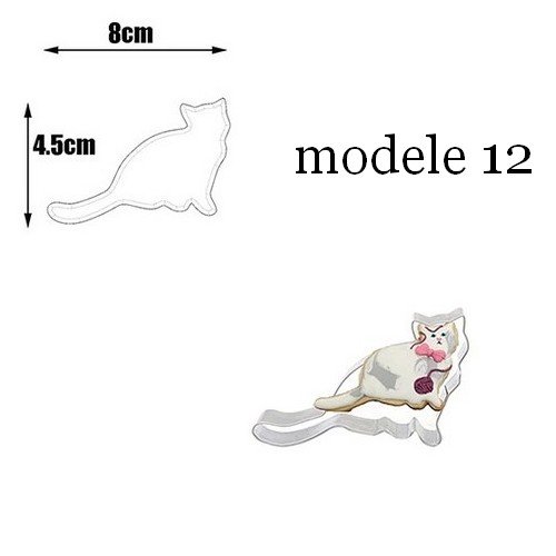 Moule emporte pièce petit chat  de différents modèles .