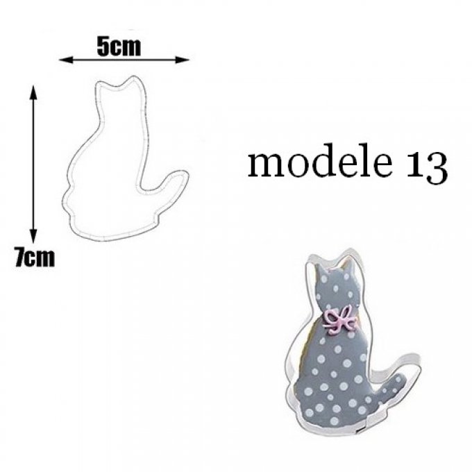 Moule emporte pièce petit chat  de différents modèles .