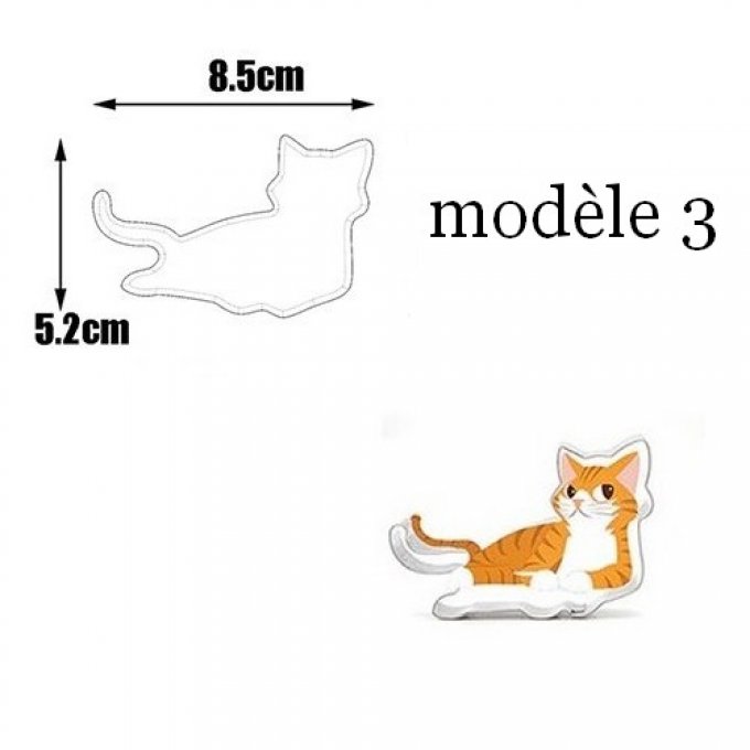 Moule emporte pièce petit chat différents modèles 