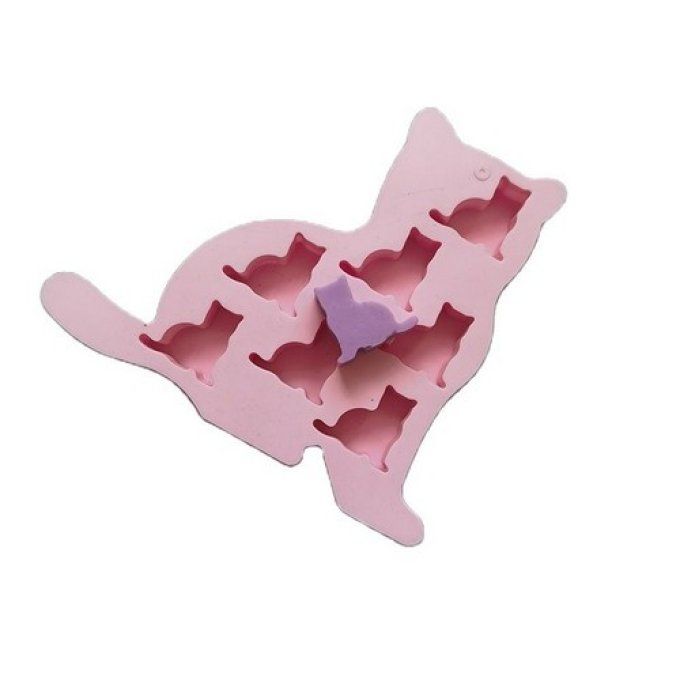 Moule silicone petit chat rose