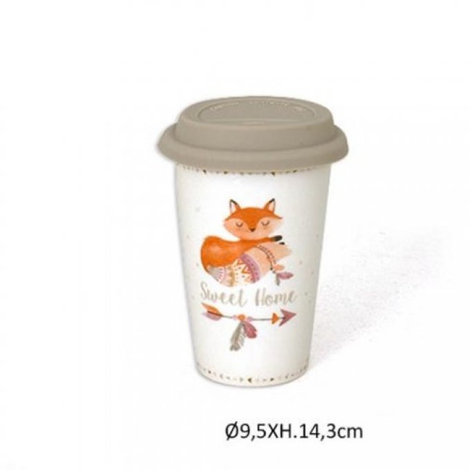 Mug renard "foxy" collection sweet home.