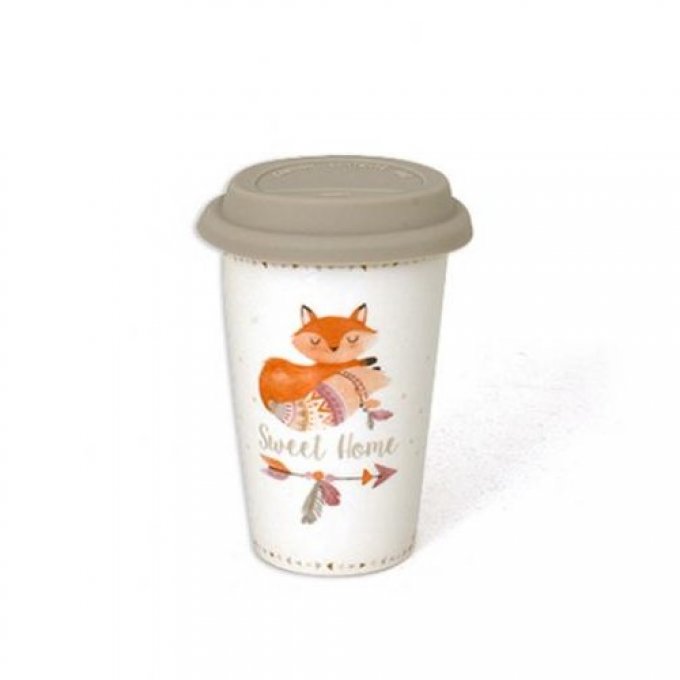 Mug de voyage renard "foxy" collection sweet home