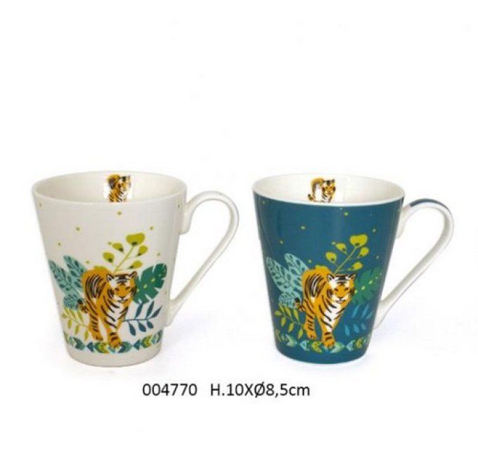 Mug tigre vert ou blanc collection tiger .