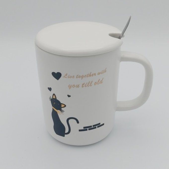 Mug Chat Avec Couvercle