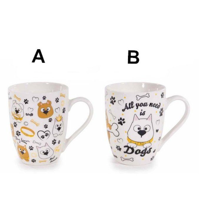 Mug chien ciccio dog et son emballage cadeau.
