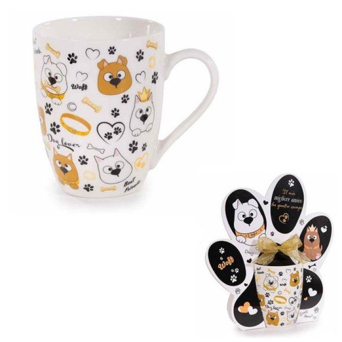 Mug chien ciccio dog et son emballage cadeau.
