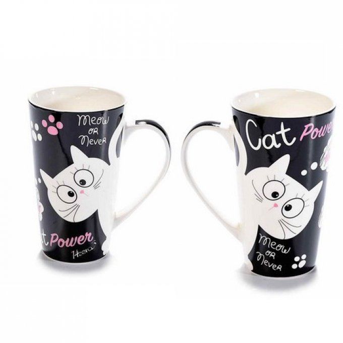 Mug en porcelaine chat best friends 15 cm