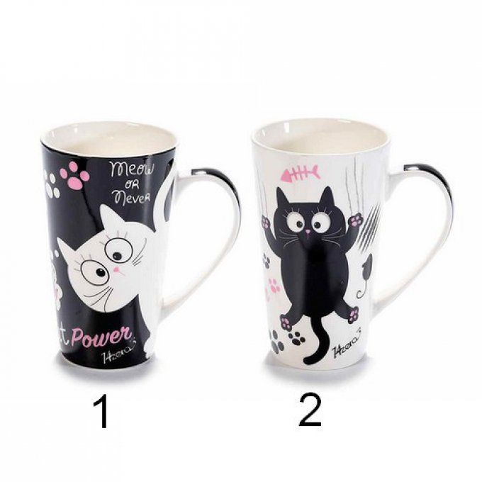 Mug en porcelaine chat best friends 15 cm