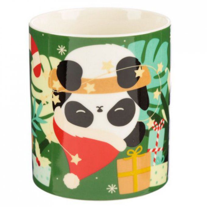 mug de noel panda noir et blanc