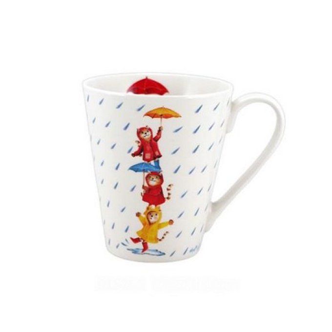 1 set en céramique mug porte-café cartoon cat tasse tasse petit