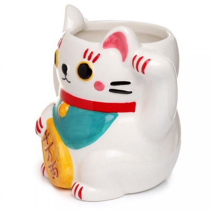 Mug en forme chat blanc maneki-neko