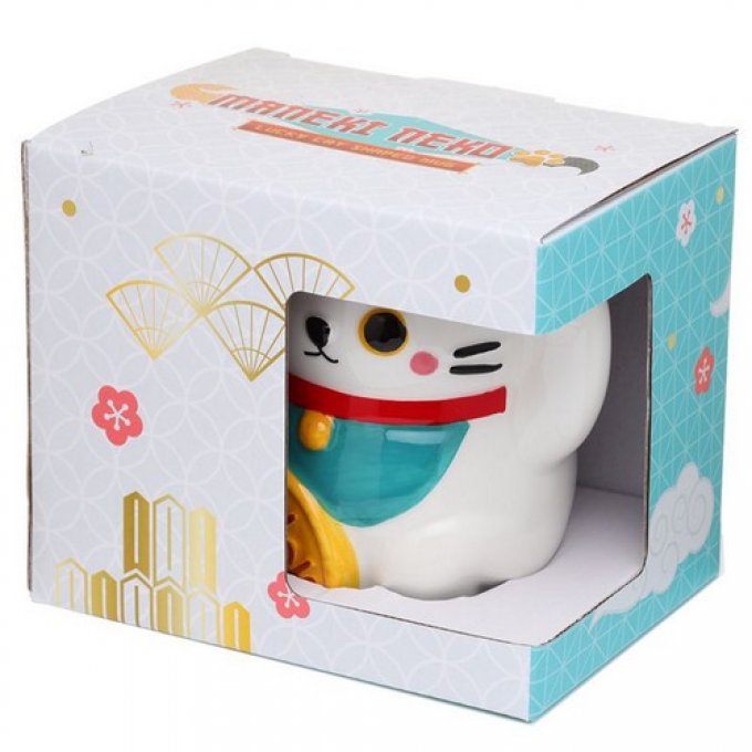 Mug en forme chat blanc maneki-neko