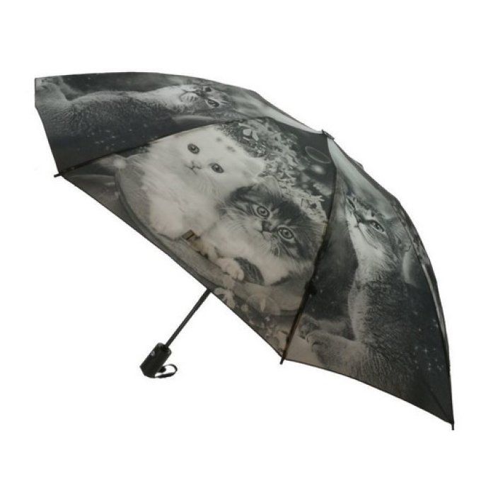 Parapluie pliant automatique motif chats 