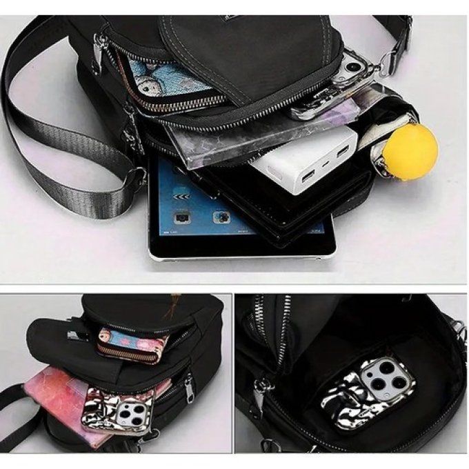 Petit sac multi poches chat hamac.