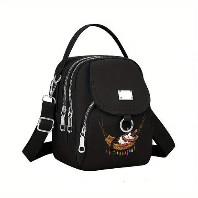 Petit sac multi poches chat hamac.
