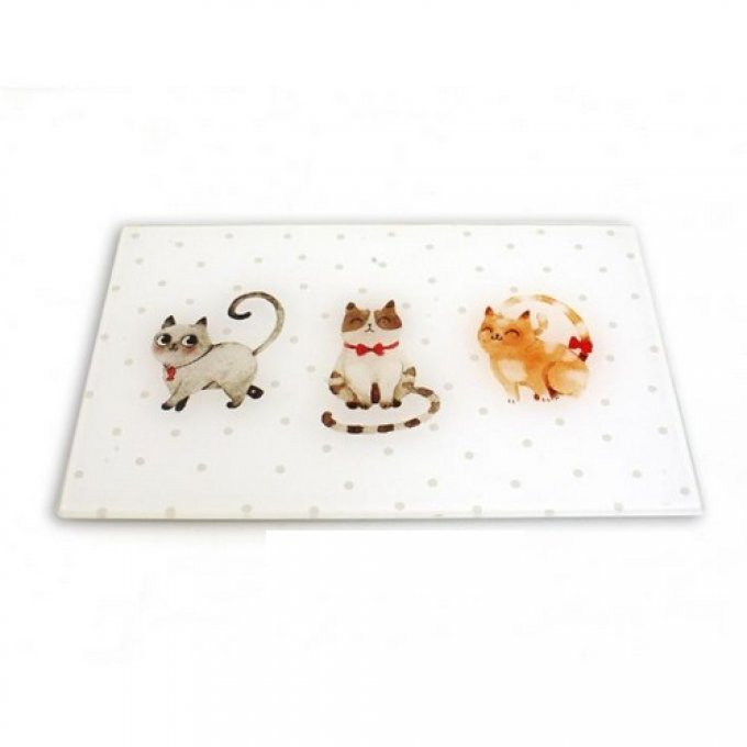 Plaid rouge, Chat, Drôle, Chaton, planche à découper en verre, mignon, drôle,  best-seller, cadeaux pour la maison, Planche à découper, décoration de  cuisine, -  France