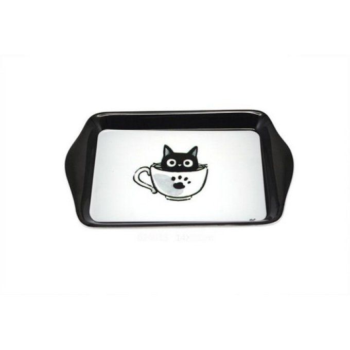 Petit plateau chat noir et blanc mia.