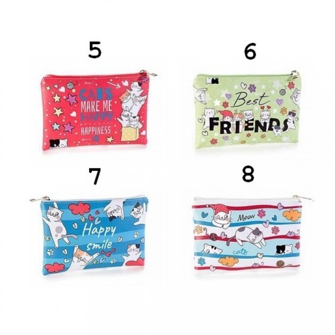 Pochette drôle de chats modele 5 à 8