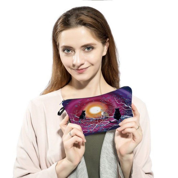 Pochette  les chats regardent  le soleil .