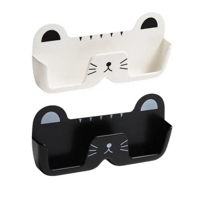 Etui mural chat à lunettes