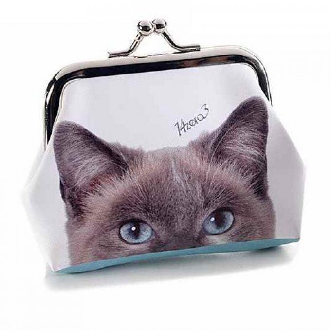 Petit porte-monnaie regard de chat