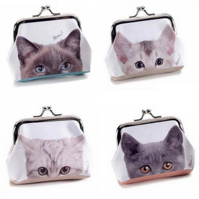 Petit porte-monnaie regard de chat