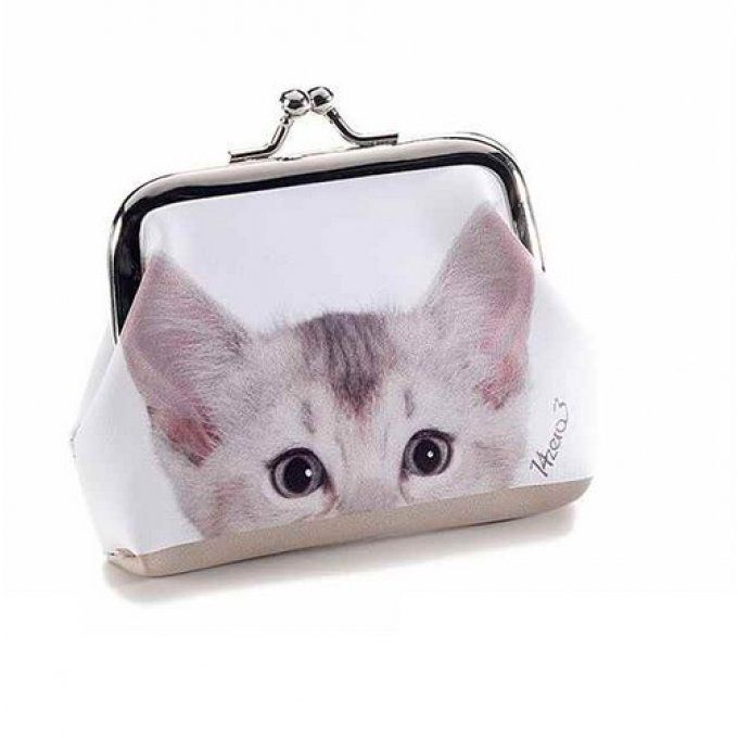 Petit porte-monnaie regard de chat