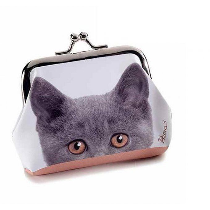 Petit porte-monnaie regard de chat