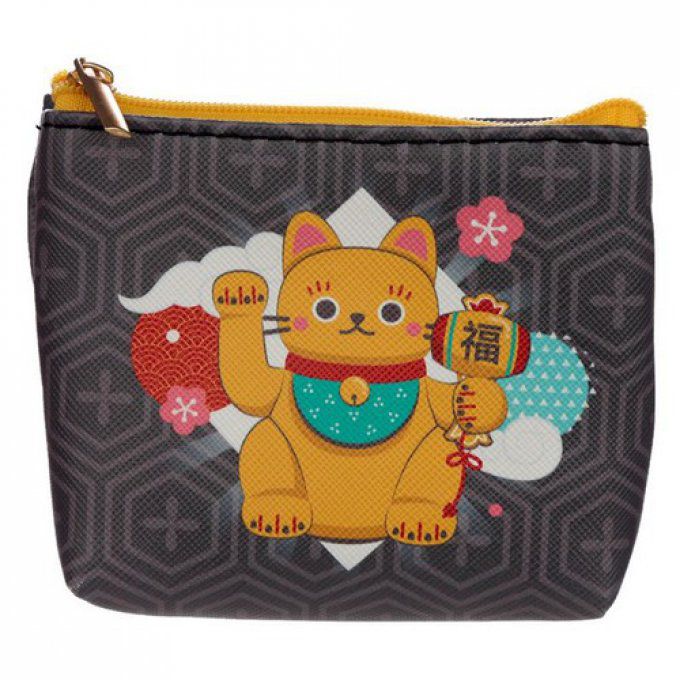 Porte-monnaie chat maneki-neko porte chance