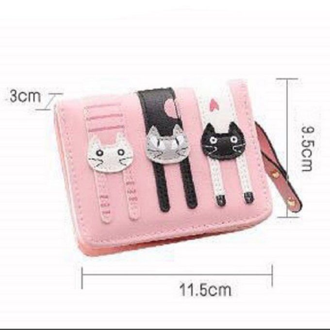 Petit porte feuille trois chats.