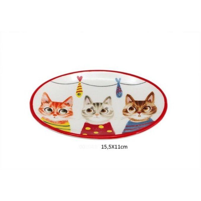 Distributeur ou porte savon Chats et poissons mikado