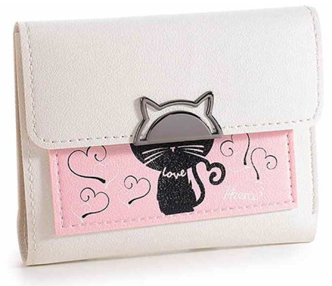 Portefeuille chat "Pretty Cat" en simili-cuir