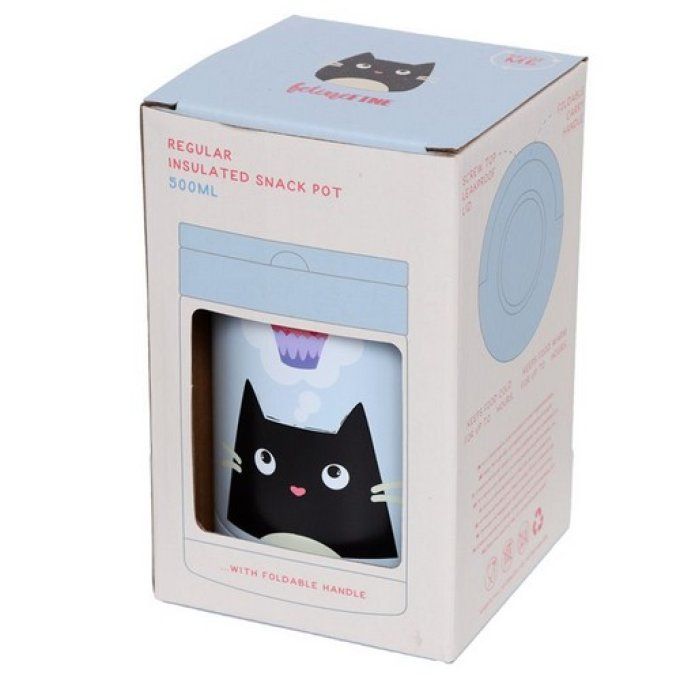 Boîte Repas isolé en Acier Inoxydable 500ml Feline Fine - Chat