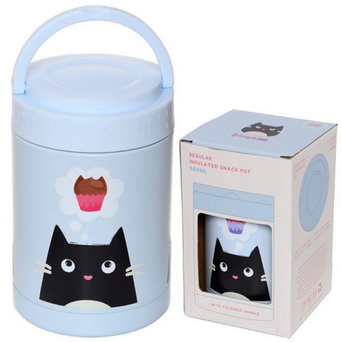 Boîte Repas isolé en Acier Inoxydable 500ml Feline Fine - Chat