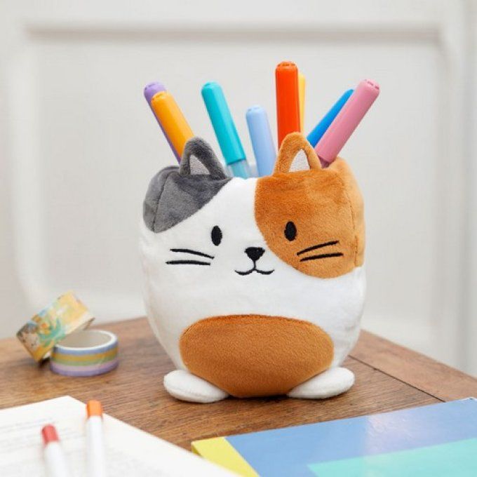Pot à crayon chat fluffy kitty