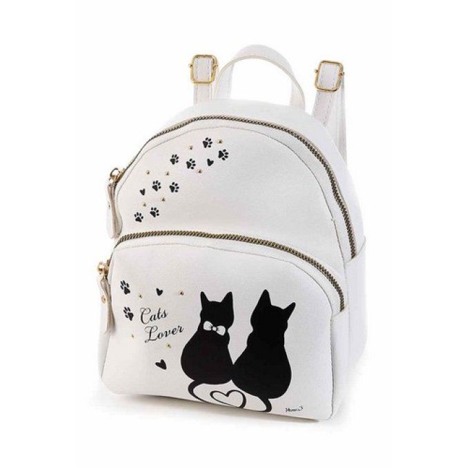 Petit sac à dos chat noir ou blanc