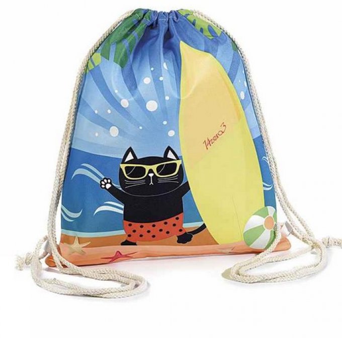 Sac à dos les chats à la plage