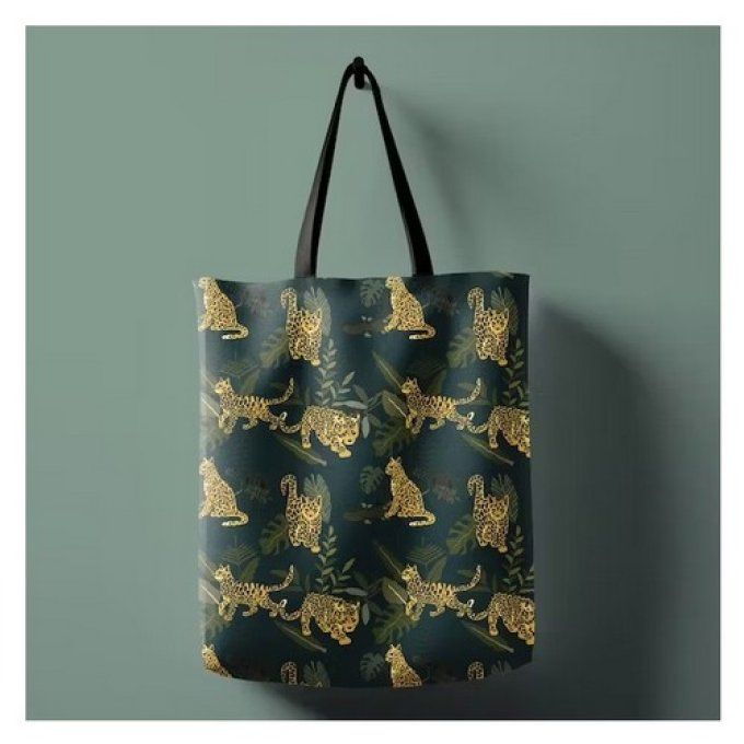 Sac à bandoulière tigre Midnight Jungle Shopping