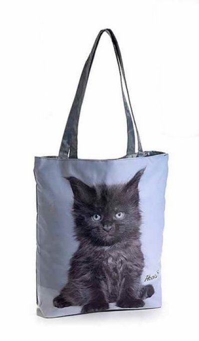 Sac cabas toile photo chat