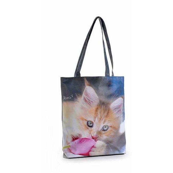 Sac cabas toile photo chat